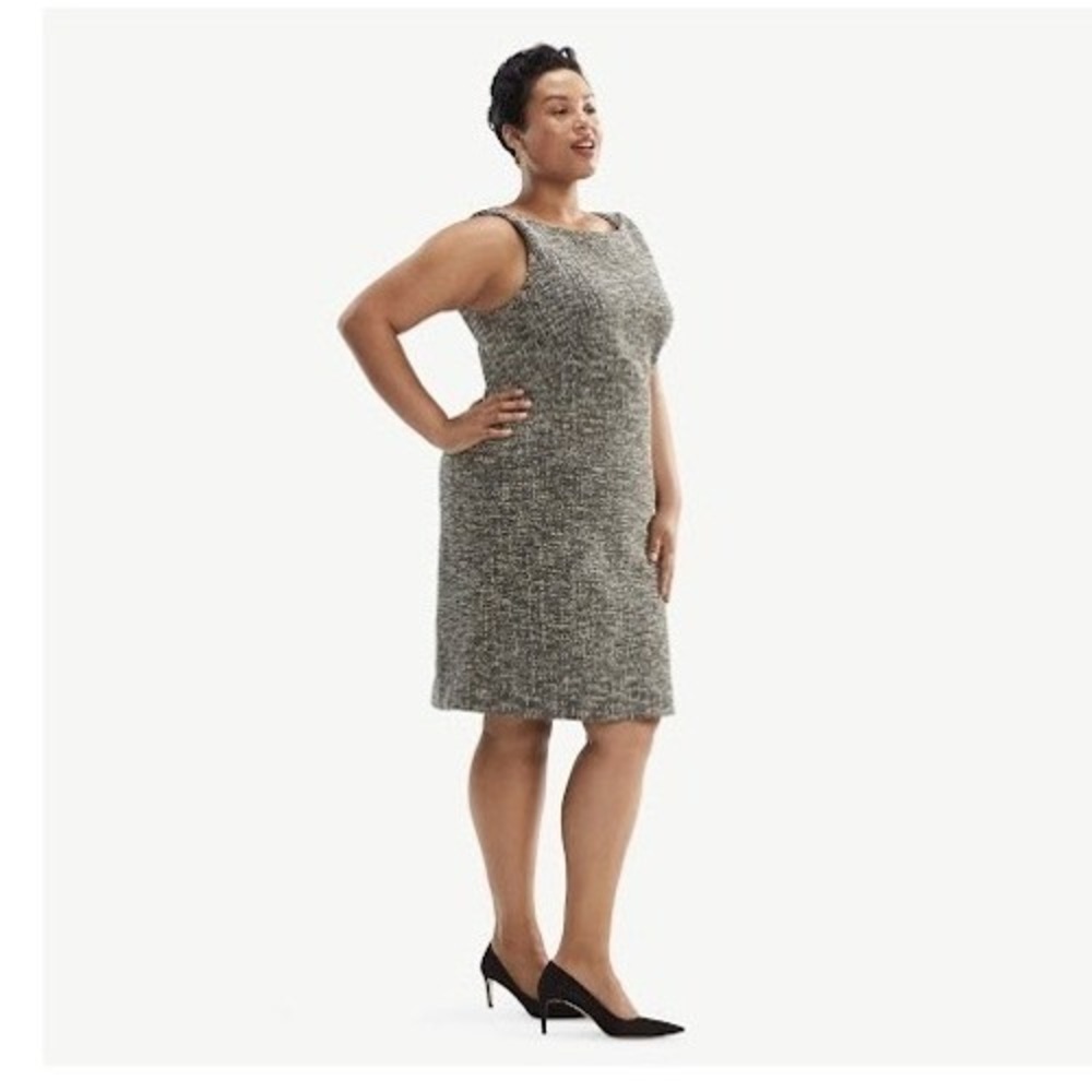 MM LaFleur Lydia Tweed Sheath Dress Stretch Business Professional Minimalist‎ 1+